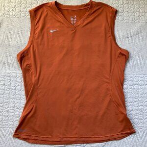 Nike V-Neck Sleeveless NikeFIT tank, Sz. L, burnt orange, great condition